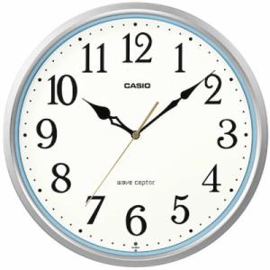 カシオ 電波時計 壁掛け時計 アナログ 掛け時計 おしゃれな ホワイト 白 文字盤 (CL26JA03) 見やすい アラビア数字 秒針 音がしない 静かな 大型 文字盤 掛時計