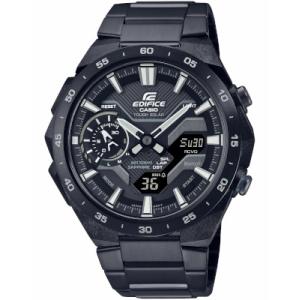 カシオ スポーツウォッチ EDIFICE 10気圧防水 デジタル アナログ腕時計 (ECB-2200YDC-1AJF) ストップウォッチ タイマー LEDライト付き マラソン ランニング 時計