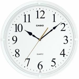 カシオ 壁掛け時計 アナログ おしゃれな 大型 ホワイト 白 シンプル 見やすい アラビア数字 ブラ...