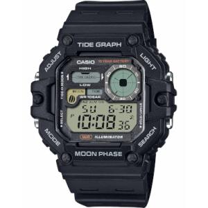 カシオ スポーツウォッチ 10気圧防水 メンズ デジタル 腕時計 タイドグラフ ムーンデータ ストップウォッチ タイマー LED ライト付き マラソン ランニング 時計