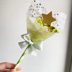 キャンディブーケ　プチシリーズ　リボン　グリーン　キャンディーブーケ