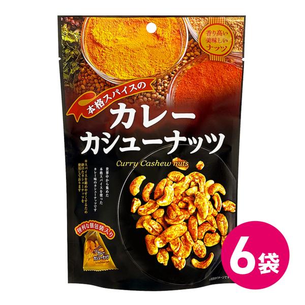 ナッツ おつまみ 宅呑み お菓子 カレー スパイス カシューナッツ 本格 個包装 6袋セット