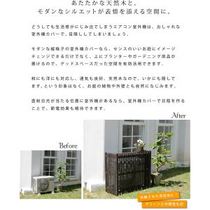 室外機カバー 木製 diy エアコン エアコン...の詳細画像1