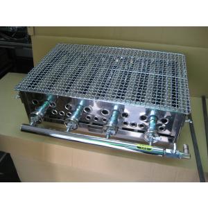 AKS 業務用 ガス式 網焼き器（焼物グリラー） BY-4 横幅570x奥行355x高さ200mm （プロパンガス LPG用）