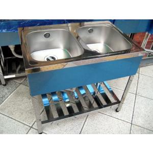 新品 [組立式] 業務用 水切り付 2槽シンク（流し台 