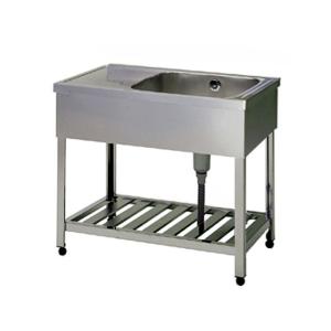 新品 [組立式] 業務用 水切り付 1槽シンク（流し台） W900xD600xH800mm 