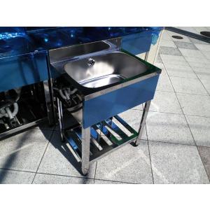 新品 [組立式] 業務用 ステンレス 1槽シンク（流し台） W600xD450xH800mm (バッ...