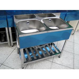 二槽シンクW800×D600×H800+100mm【東京圏限定】A2-800業務用 : 遠信