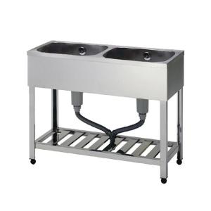 新品 [組立式] 業務用 ステンレス 2槽シンク（流し台 