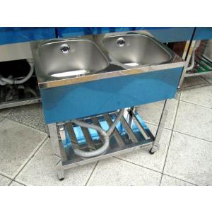 [組立式] 業務用 ステンレス 2槽シンク（流し台） W750xD450xH800mm