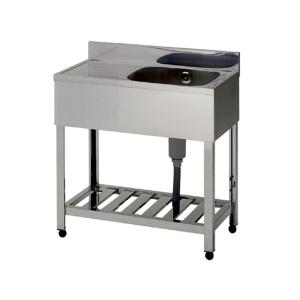 新品 [組立式] 業務用 水切り付 1槽シンク（流し台） W900xD450xH800mm