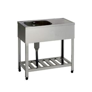 新品 [組立式] 業務用 水切り付 1槽シンク（流し台） W900xD450xH800mm