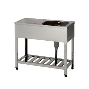 [組立式] 業務用 水切り付 1槽シンク（流し台） W900xD450xH800mm