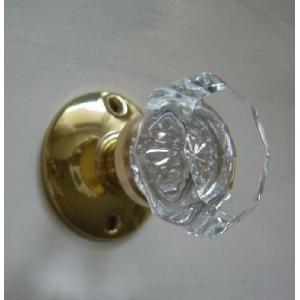 ガラスノブ 金色ノブ ドアノブ 空錠 アンティークノブ トイレノブ