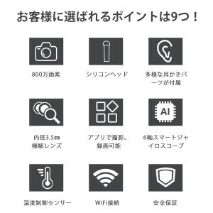 耳かき カメラ カメラ付き ライト 800万画...の詳細画像2