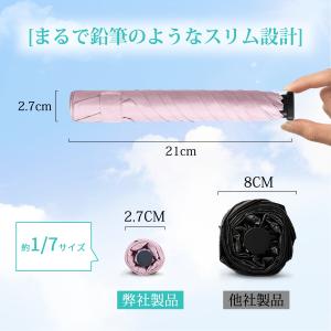 日傘 折りたたみ日傘 わずか3cm 超軽量 1...の詳細画像4