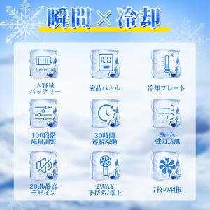 ハンディファン 扇風機 手持ち扇風機 携帯扇風...の詳細画像3