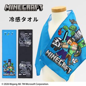 冷感タオル 子供 クールタオル マインクラフト マイクラ クリーパー エンダーマン キッズ 幼稚園 保育園 小学生 子供 冷たい ひんやり ケース入り 90×30cm