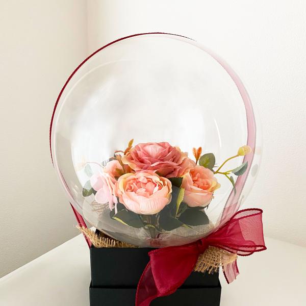 Bouquet of roseアレンジ 【レッドリボン】バルーン・バルーンギフト・風船
