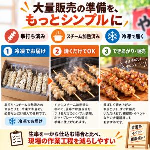 加熱済み スチーム焼き鳥 もも串 30g×24...の詳細画像1
