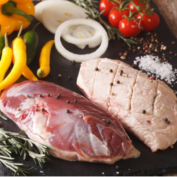 鴨鍋に！合鴨ロース ステーキカット　1パック 240g以上（タイ産・マレーシア産 チェリバレー種）