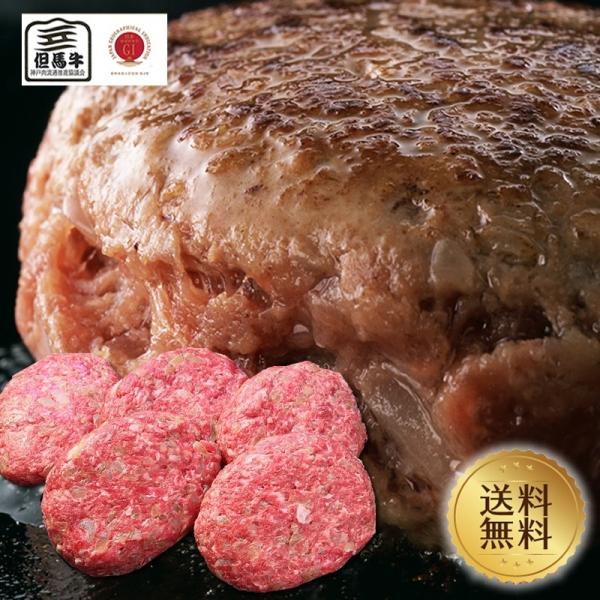 肉 牛肉 黒毛和牛肉ギフト 但馬牛100% ハンバーグ5枚入セット 送料無料 ミートマイチク 