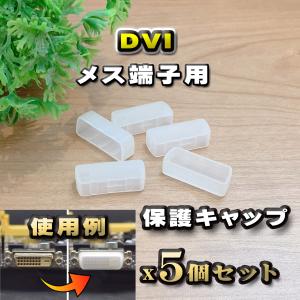 【端子キャップ】【DVI メス端子用】 コネクター カバー 端子カバー 保護 カバーキャップ　カラー クリア 5個セット