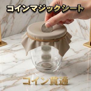 【マジック】 最高のコイン貫通マジック 手品 トリック 誰でも出来る 驚きのマジックシート ｘ１枚
