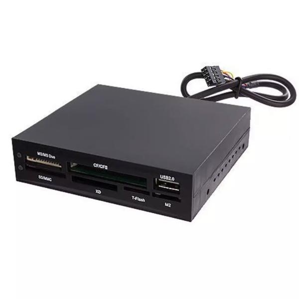 3.5フロントパネル USB 2.0 対応 Micro SD マルチ カードリーダー  ブラック 新...