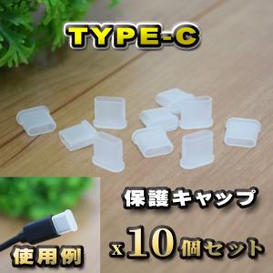 【端子キャップ】【Type-c用】 コネクター カバー 端子カバー 保護 カバーキャップ　カラー クリア 10個セット