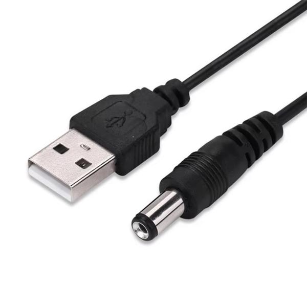 USB-A to DC 5.5mm/2.1mm 電源供給ケーブル 約1m 5V専用 ｘ 1本