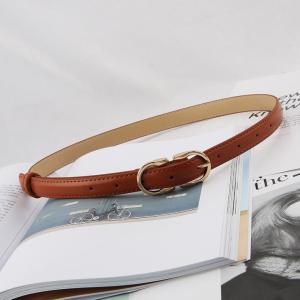 ベージュ】超軽量 レディース スリム ベルト GOLD-BUCKLE ゴールド
