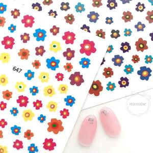 Mecoise フラワー レトロ ポップネイルシール S0034 Ri Mecoise 通販 Yahoo ショッピング