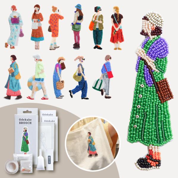 ビーズブローチ 手作りキット ミユキ MIYUKI おでかけブローチキット ビーズ刺繍キット ハンド...