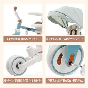 子供用三輪車 折りたたみ式 7in1 手押し ...の詳細画像3