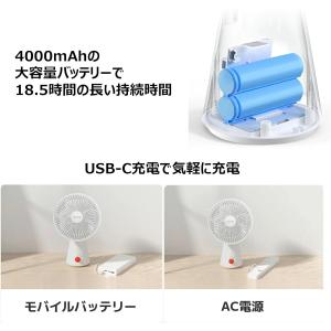 Xiaomi シャオミ 卓上扇風機 充電式 コ...の詳細画像5