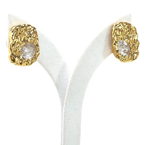 送料無料 本物 CELINE セリーヌ デザインピアス ゴールド ラインストーン レディース メンズ...