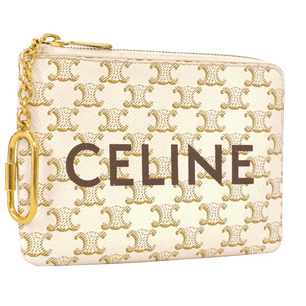 送料無料 本物 美品 CELINE セリーヌ コイン＆カードポーチ トリオンフ 10C662CA2....