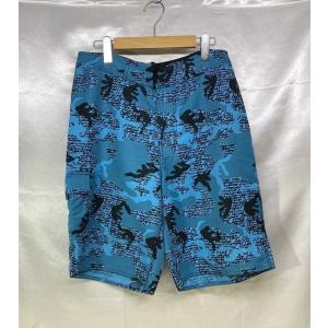 00s Stussy×Futura ステューシー フューチュラ コラボ カモグラフィック ボードショーツ 水着 ハーフパンツ サイズ：32 カラー：ブルー系