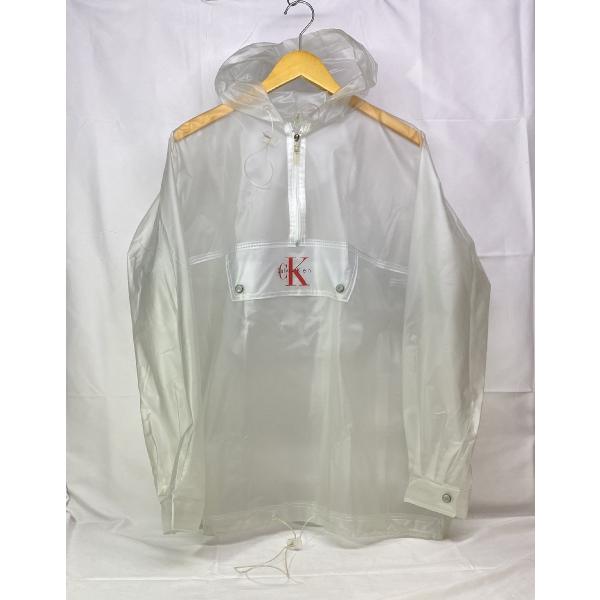 CK Calvin Klein カルバンクライン ロゴプリント PVC クリア アノラックパーカー ...
