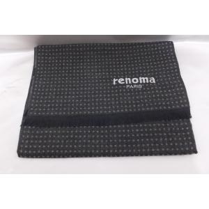 renoma PARIS レノマ パリス マフラー ストール 素材Viscose 未使用 美品 ブラック系 メンズ/レディース　｜medamaya