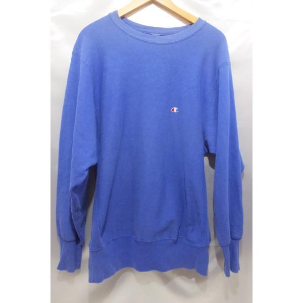 Champion チャンピオン リバースウィーブ スウェット 刺繍タグ USA製 サイズXL ブルー...