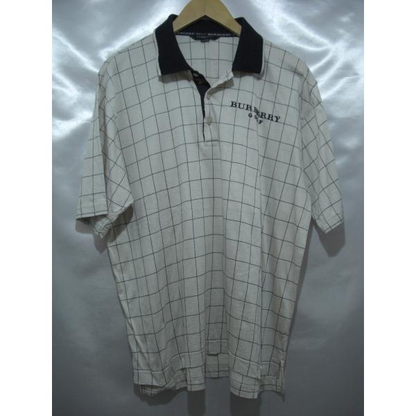 BURBERRY GOLF バーバリー ゴルフ ポロシャツ サイズL ホワイト 白 トップス メンズ