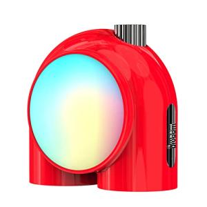 Divoom Planet-9 ベッドサイドランプゲームルーム家の装飾寝室用のプログラム可能なRGBLEDを備えたコードレステーブルランプ レッド