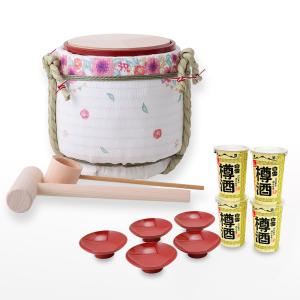 ミニ鏡開き樽酒セット 還暦祝い : 明治創業菰樽専門店岸本吉二商店