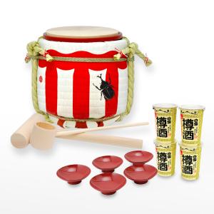 ミニ鏡開き樽酒セット 〜土産樽〜 まつり : 明治創業菰樽専門店岸本吉