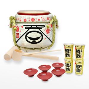 樽酒 4斗樽（72L）中身1斗（18L） 鏡開きに 本格日本酒「来福」の菰樽