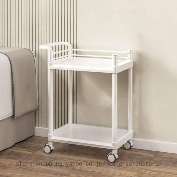 医療用カート ABS素材 2段3段 回診車 引き出し付き 医療用車 病院用トロリー キャスター付き ...