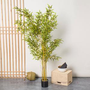 開運竹 七夕笹 フェイクグリーン 大型 人工観葉植物 人工樹木 水やり不要 虫害の心配なし 造花 鉢植え インテリア 屋内飾り 庭 玄関 百貨店 結婚 装飾