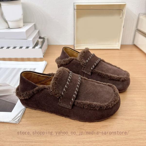 シューズ 婦人靴 フラット 暖かい かわいい おしゃれ 室内可 軽い 洗える 安定性 快適 クッショ...
